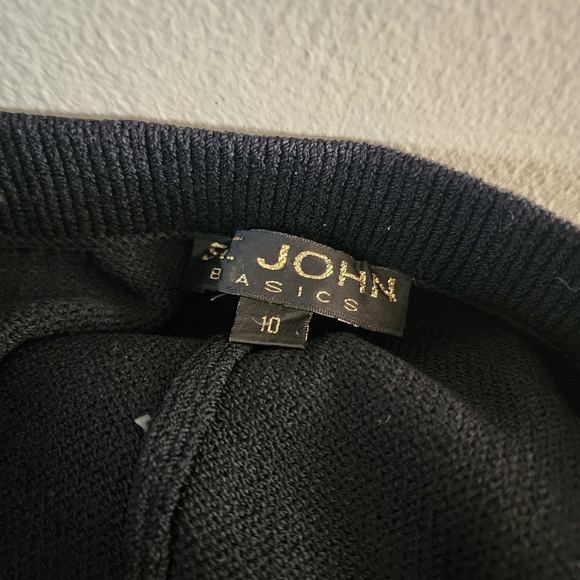 St. John Basics Women’s 10 Santana Knit Pull-On Pleated Front Pants  Hight Waist - Picture 6 of 10